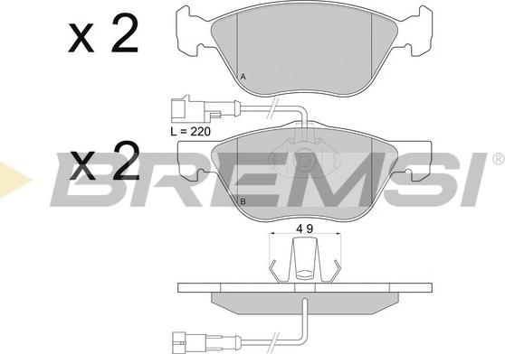 Bremsi BP2673 - Brake Pad Set, disc brake www.autospares.lv