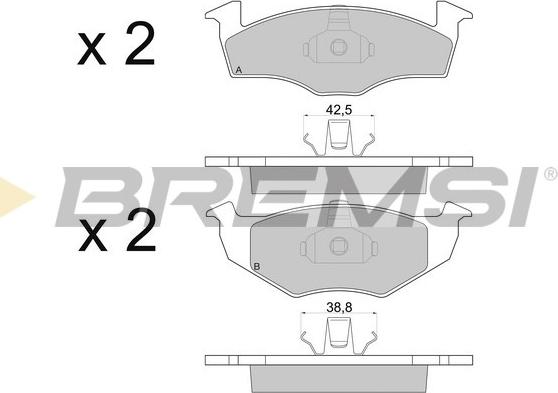 Bremsi BP2672 - Brake Pad Set, disc brake www.autospares.lv