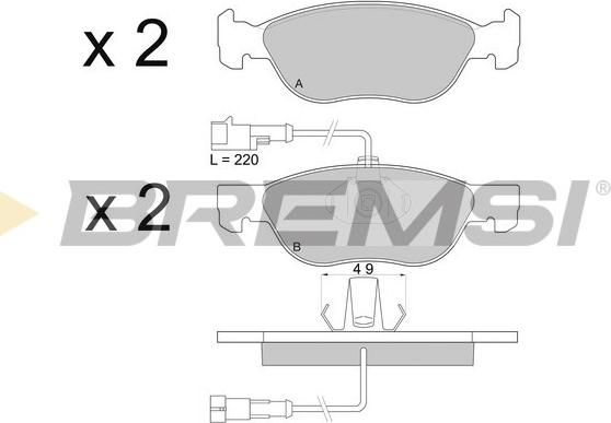 Bremsi BP2677 - Bremžu uzliku kompl., Disku bremzes www.autospares.lv