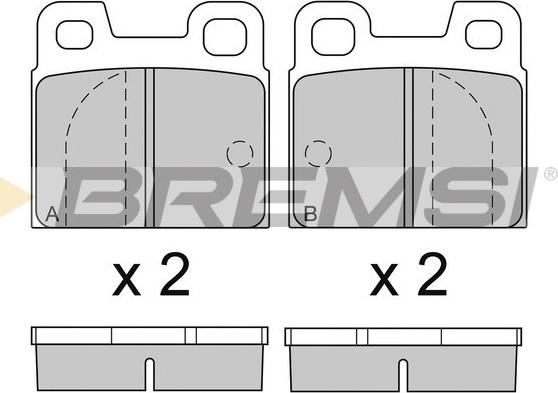 Bremsi BP2090 - Тормозные колодки, дисковые, комплект www.autospares.lv