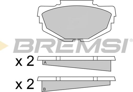 Bremsi BP2040 - Bremžu uzliku kompl., Disku bremzes autospares.lv