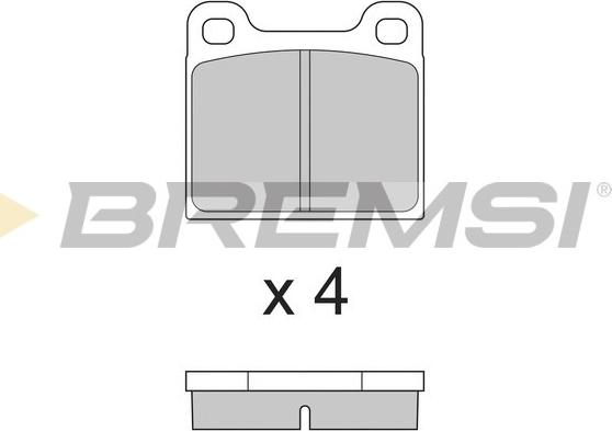 Bremsi BP2009 - Тормозные колодки, дисковые, комплект www.autospares.lv