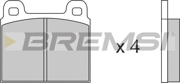 Bremsi BP2011 - Brake Pad Set, disc brake www.autospares.lv