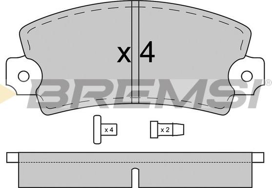 Bremsi BP2018 - Bremžu uzliku kompl., Disku bremzes autospares.lv