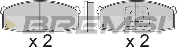 Bremsi BP2199 - Brake Pad Set, disc brake www.autospares.lv