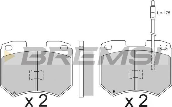 Bremsi BP2141 - Bremžu uzliku kompl., Disku bremzes www.autospares.lv