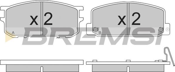 Bremsi BP2167 - Brake Pad Set, disc brake www.autospares.lv