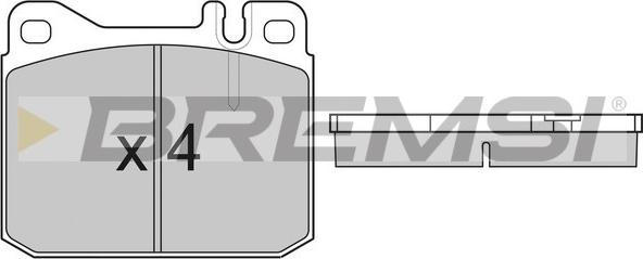 Bremsi BP2108 - Bremžu uzliku kompl., Disku bremzes autospares.lv