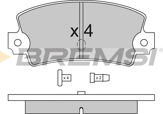 Bremsi BP2114 - Bremžu uzliku kompl., Disku bremzes autospares.lv