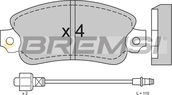 Bremsi BP2127 - Bremžu uzliku kompl., Disku bremzes autospares.lv