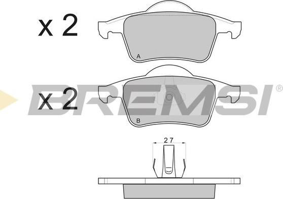 Bremsi BP2843 - Brake Pad Set, disc brake www.autospares.lv