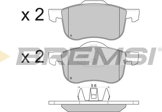 Bremsi BP2842 - Bremžu uzliku kompl., Disku bremzes www.autospares.lv