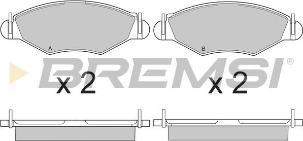 Bremsi BP2847 - Тормозные колодки, дисковые, комплект www.autospares.lv