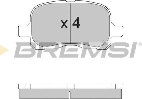 Bremsi BP2859 - Тормозные колодки, дисковые, комплект www.autospares.lv