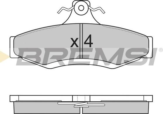 Bremsi BP2851 - Тормозные колодки, дисковые, комплект www.autospares.lv