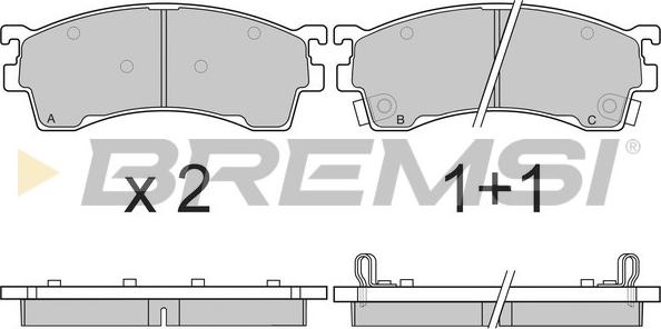 Bremsi BP2864 - Bremžu uzliku kompl., Disku bremzes www.autospares.lv