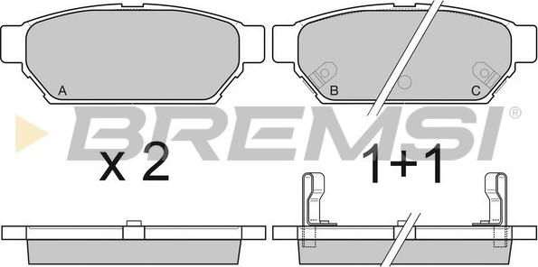 Bremsi BP2800 - Bremžu uzliku kompl., Disku bremzes autospares.lv