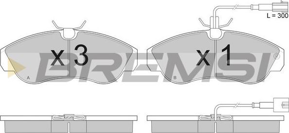 Bremsi BP2889 - Brake Pad Set, disc brake www.autospares.lv