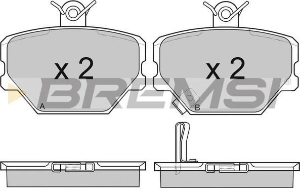 Bremsi BP2881 - Тормозные колодки, дисковые, комплект www.autospares.lv