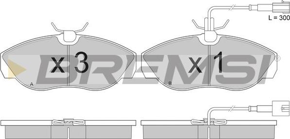 Bremsi BP2888 - Brake Pad Set, disc brake www.autospares.lv