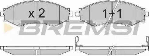 Bremsi BP2834 - Тормозные колодки, дисковые, комплект www.autospares.lv