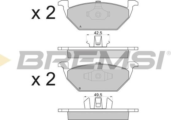 Bremsi BP2835 - Тормозные колодки, дисковые, комплект www.autospares.lv