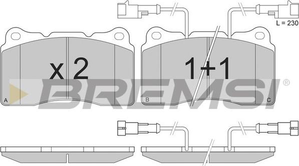 Bremsi BP2836 - Bremžu uzliku kompl., Disku bremzes autospares.lv