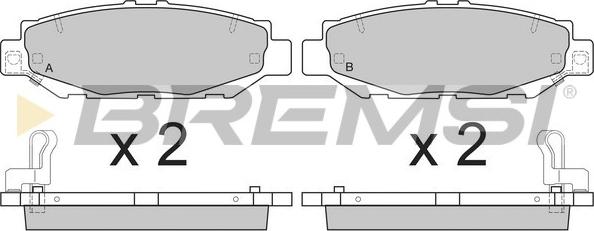 Bremsi BP2831 - Bremžu uzliku kompl., Disku bremzes www.autospares.lv