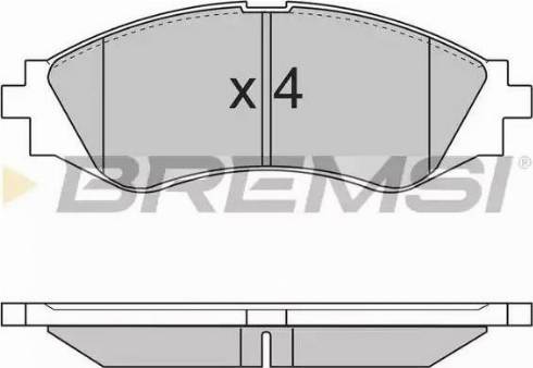 Bremsi BP2833 - Тормозные колодки, дисковые, комплект www.autospares.lv