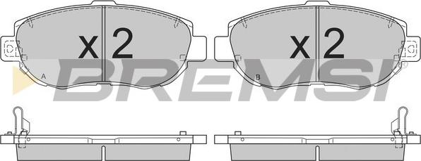 Bremsi BP2832 - Тормозные колодки, дисковые, комплект www.autospares.lv