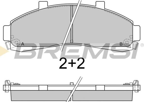 Bremsi BP2829 - Brake Pad Set, disc brake www.autospares.lv