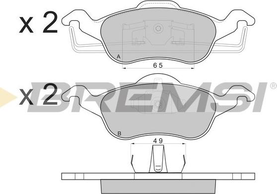 Bremsi BP2824 - Bremžu uzliku kompl., Disku bremzes autospares.lv