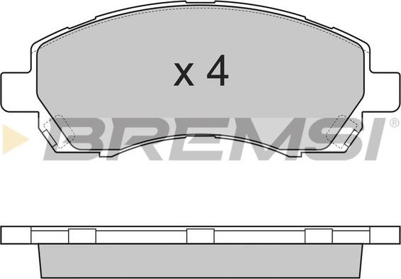 Bremsi BP2820 - Brake Pad Set, disc brake www.autospares.lv