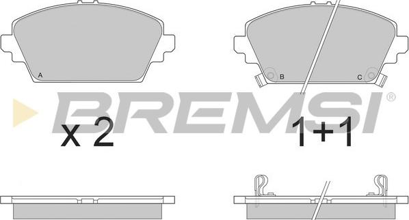 Bremsi BP2870 - Bremžu uzliku kompl., Disku bremzes autospares.lv