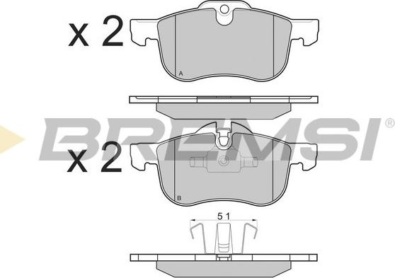 Bremsi BP2878 - Bremžu uzliku kompl., Disku bremzes www.autospares.lv