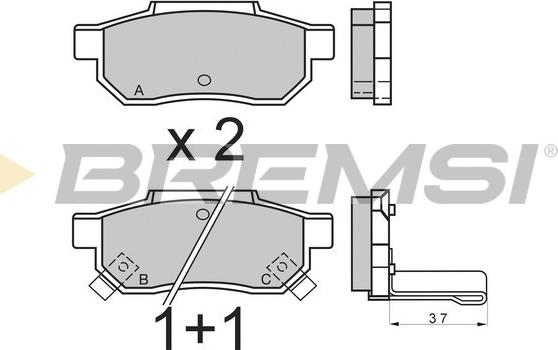 Bremsi BP2396 - Bremžu uzliku kompl., Disku bremzes www.autospares.lv