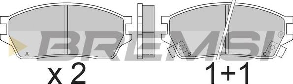 Bremsi BP2392 - Brake Pad Set, disc brake www.autospares.lv