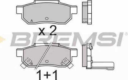 Bremsi BP2397 - Bremžu uzliku kompl., Disku bremzes www.autospares.lv