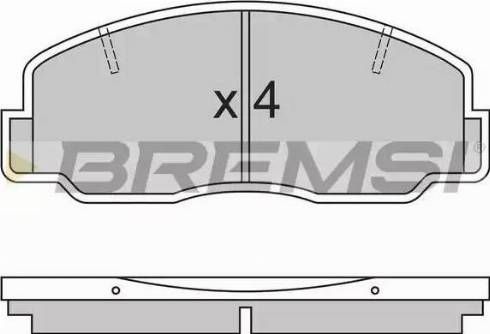 Bremsi BP2305 - Тормозные колодки, дисковые, комплект www.autospares.lv