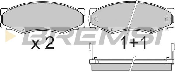 Bremsi BP2301 - Bremžu uzliku kompl., Disku bremzes autospares.lv