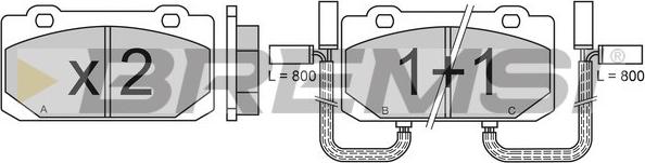 Bremsi BP2319 - Bremžu uzliku kompl., Disku bremzes autospares.lv