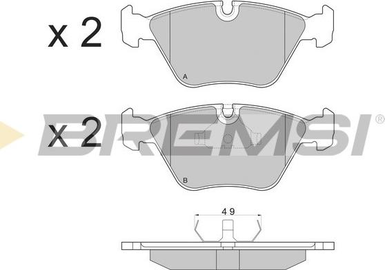 Bremsi BP2381 - Bremžu uzliku kompl., Disku bremzes www.autospares.lv