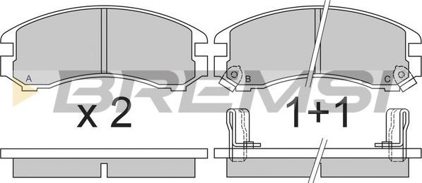 Bremsi BP2332 - Bremžu uzliku kompl., Disku bremzes autospares.lv