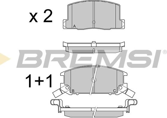 Bremsi BP2325 - Bremžu uzliku kompl., Disku bremzes autospares.lv