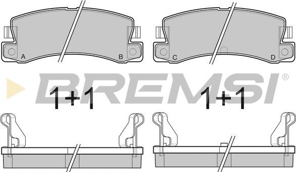 Bremsi BP2323 - Тормозные колодки, дисковые, комплект www.autospares.lv