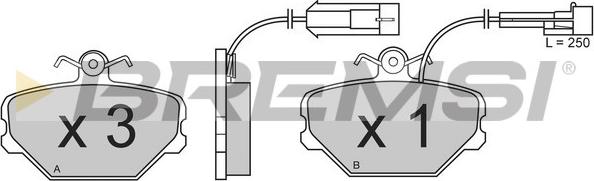 Bremsi BP2375 - Тормозные колодки, дисковые, комплект www.autospares.lv