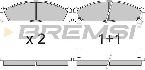 Bremsi BP2370 - Bremžu uzliku kompl., Disku bremzes autospares.lv