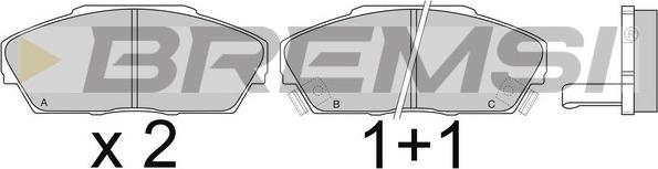 Bremsi BP2371 - Brake Pad Set, disc brake www.autospares.lv