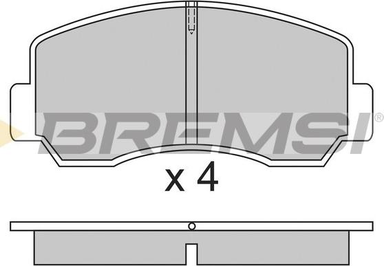 Bremsi BP2296 - Тормозные колодки, дисковые, комплект www.autospares.lv