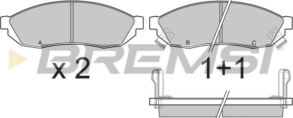 Bremsi BP2290 - Bremžu uzliku kompl., Disku bremzes www.autospares.lv